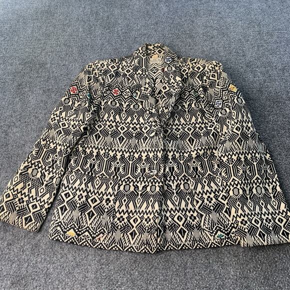 Vtg 60s Guatemalan Hand Woven Blazer Jacket Wearable Art Artes Guatemattecas 14 - Picture 1 of 16
